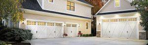 White garage doors