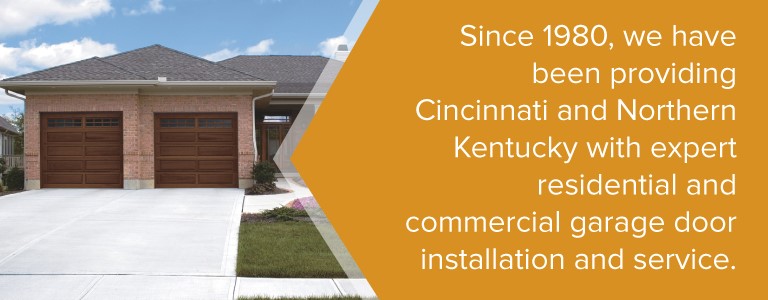 Residential and commercial garage door installation in Cincinnati and Kentucky