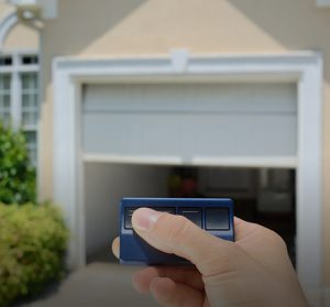 Blue garage door opener