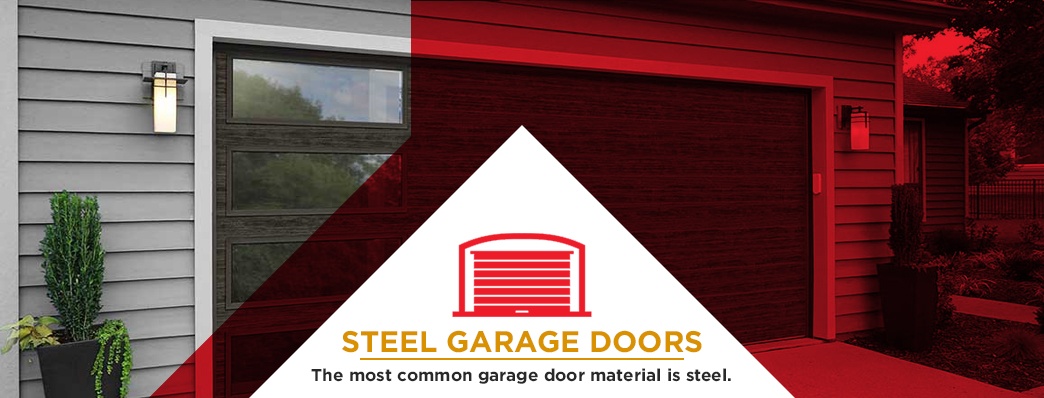 most common garage door material