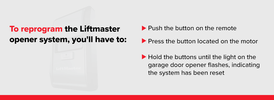 Easily Reset Your Garage Door Opener, Lift Master Garage Door Opener Reset