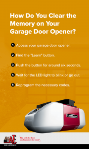 Ho do you clear the memory on your garage door opener?